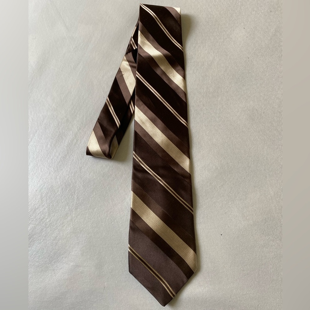 DKNY Brown Stripped Tie